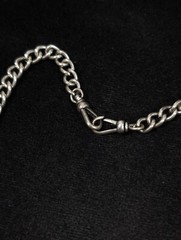 Boho Coastal Hammered Silver Tone Disc Round Charm Chain Necklace 21 in