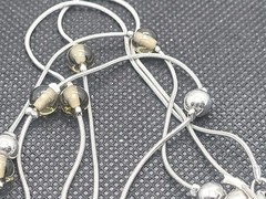 Vintage Silver Tone Chain Necklace 32in. Pedant