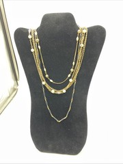 Vintage 9 Necklaces Faux Pearl Rhinestone Bead Gold Tone Wearable Or Sell