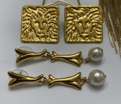 ✨Vintage To Now Lot Of 9 Pairs Beautiful Gold Tone Estate Pierced Earrings✨