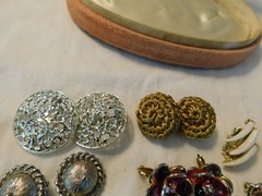 Vintage Earrings Large Lot WEISS CORO COVENTRY MONET Rhinestones 16 Pairs