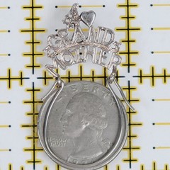 VINTAGE STERLING SILVER GRANDMOTHER CHARM HOLDER 925 PENDANT PRETTY