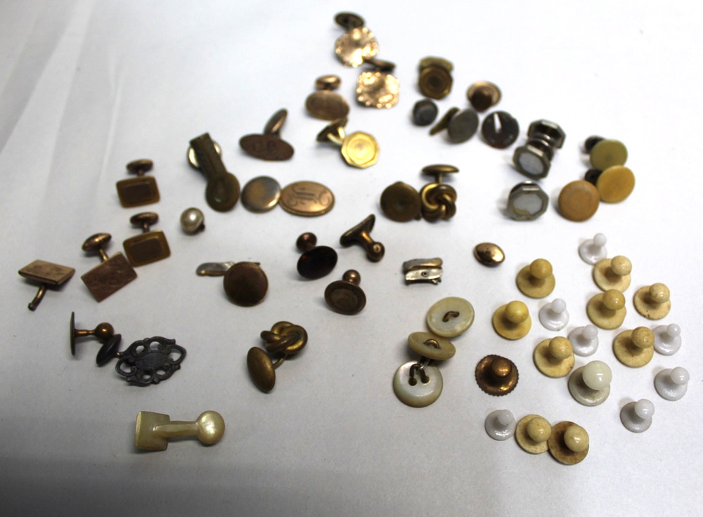 Antique Vintage Collar Cuff Stud Buttons Pairs Singles