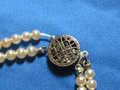 Vintage Graduated no knot Pearl Double Strand 18” Necklace Sterling Silver Clasp