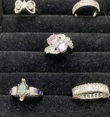 ✨Lot Of 5 Vintage To Now Beautiful Gemstone Estate Rings, All Size 6✨