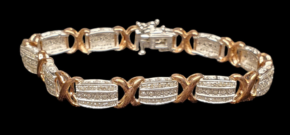 JCPenny’s Gold Vermeil Sterling Silver Tennis Bracelet w/ CZ Diamond Accents