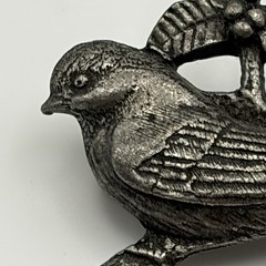 Vintage Birds and Blooms 2002 Limited Edition Songbird Pin Pewter Grandmacore