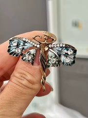 Vintage Art Nouveau Style Fairy Nymph Pendant Brooch Shawl Pin Jewelry Gift
