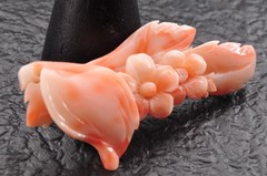 Vintage pink coral OBIDOME “Cherry blossom” Certificate, (56mm (2.20in) 59.0ct).