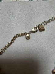 Vintage Lauren Conrad Triple Strand Beaded Necklace Gold Filagree, Matte & Shiny
