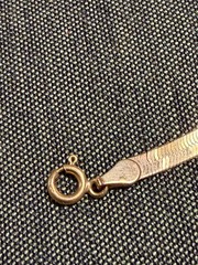 Vintage SOLID 14KT Gold Stamped 7″ Bracelet 3.3 Grams Herring Bone New Old Stock