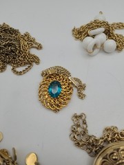 Collection of Nine Goldtone Metal Fashion Necklaces