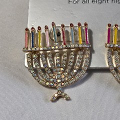 Sugarfix by Baublebar Light the Candles Menorah Stud Earrings Colorful Enamel