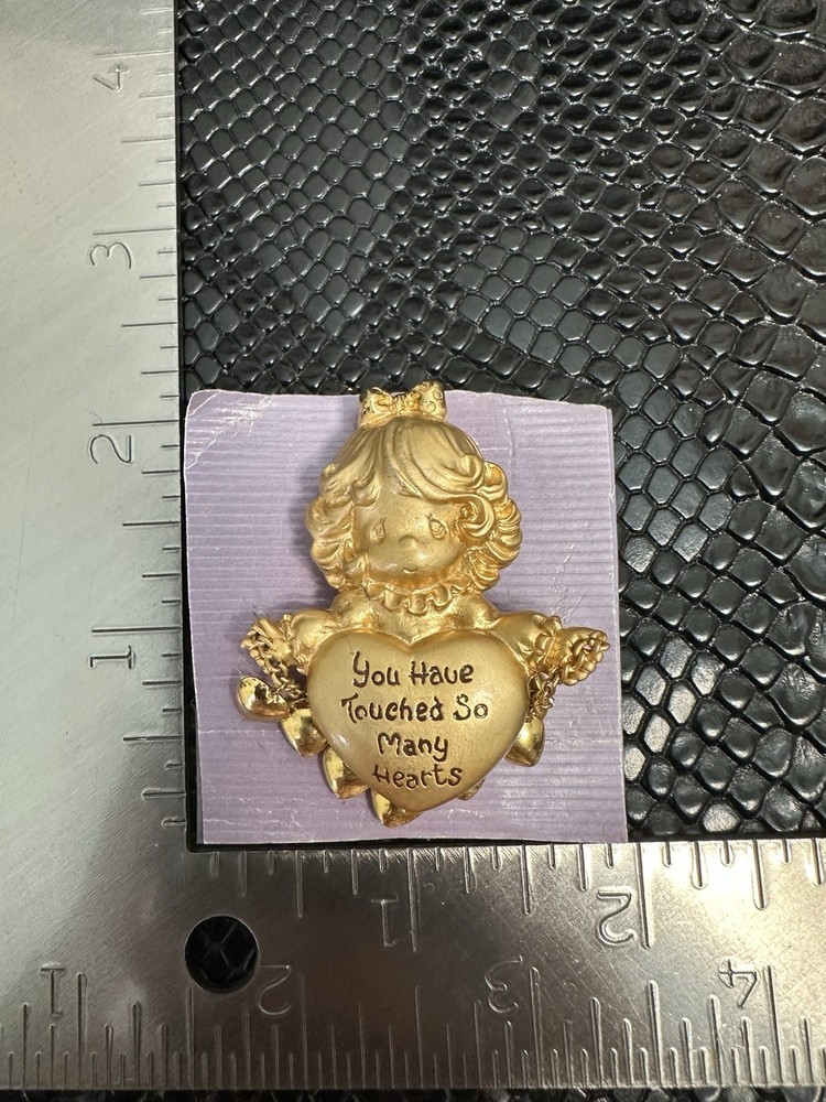 1996 Precious Moments ‘You Have Touched So Many Hearts’ Brooch Deadstock New