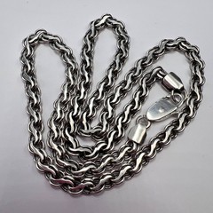 Vintage Sterling Silver 925 Figaro Chain Necklace 55cm 33g Men’s Heavy Estate