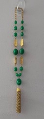 VINTAGE CROWN TRIFARI L’ORIENT ASIAN INSPIRED JADE TASSEL NECKLACE
