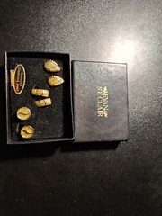 Evan St. Clair, 3 Pair of Gold Tone and Genuine Diamond Dust Clip Earrings, NIB