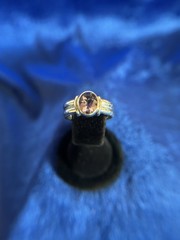 Vintage Sterling Silver Amethyst Wide Band Ring Size 7 3/4 13.4gms A Beauty!