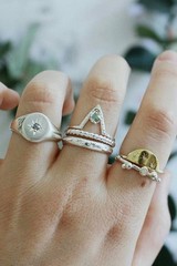 Celestial Star Ring SZ 10 Handmade Sterling Silver Brass Etsy Hoodooloulou Boho
