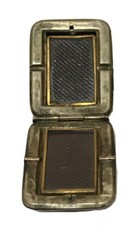 VICTORIAN GOLD FILLED REVERSE CARVED CAMEO GEMSTONE LOCKET CHARM FOB