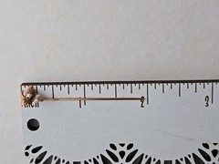 Tri Color 10k Gold Grape Leaf Stick Pin With Seed Pearl