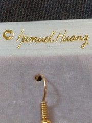 Samuel Huang Cloisonne’ Hart Shaped Earrings