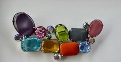 RARE JULIANA DELIZZA & ELSTER BOOK Bib Bracelet PIECE Rhinestone Parure Set Read