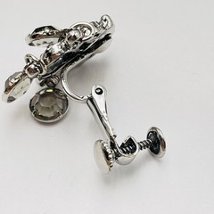 Filigree Dangle Drop Double Clover Chandelier Clip/Screw Hinged Backs Earrings