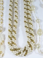 Simulated Pearls Jewelry Lot Mix Match W/ Seed 1 Signed Monet Vintage D1809