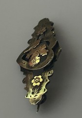 WWI silver and gold antique sweetheart brooch Mizpah Style 1909