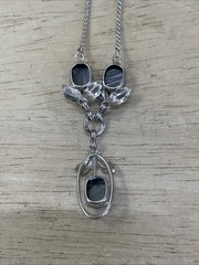 Sterling Hematite Black Diamond Zeidell’s Necklace Earrings Bracelet Vtg 1950s