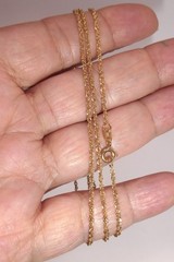 14K 585 Yellow Gold Italy 1.5mm Singapore Chain Necklace 24″ 2.85g H.W. Burdick