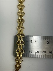 Vtg Christian Dior Gold Plated Fancy Link Chunky Chain Choker 17.75” L x .5″ W