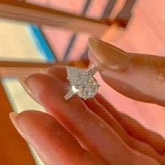 3.50Ct Pear Cut Lab-Created Diamond Anniversary Wedding 14K White Gold FN Ring