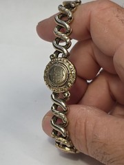 Daughters Of The American Revolution Expandable Sweetheart Bracelet Gold Tone