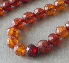 Antique Natural Baltic Amber Faceted Beaded 22″ Necklace 16.9g as/is