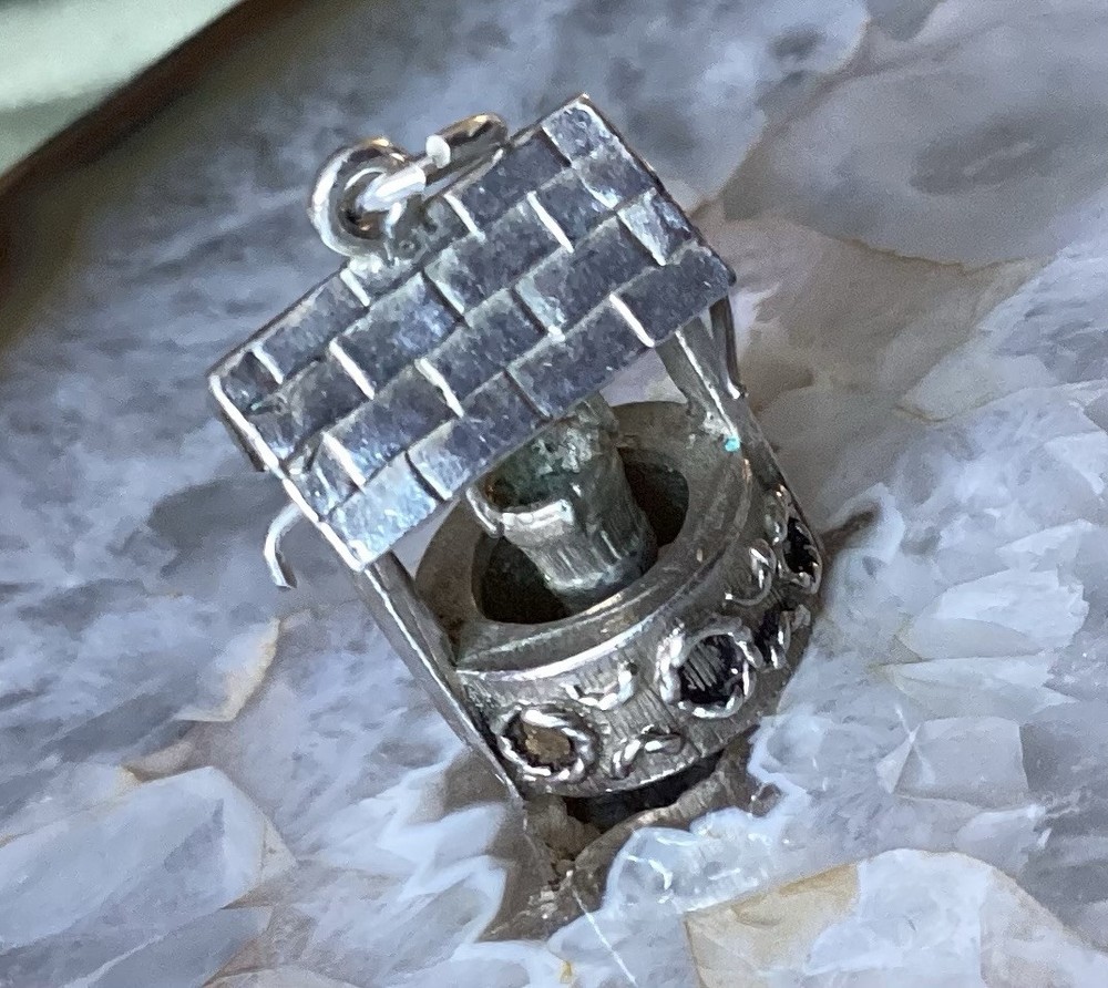 Vintage Sterling Silver Charm By NUVO Wishing Well Moves British Charm UK Heavy