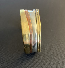 VINTAGE..LAZARO..MCM CUFF BRACELET…MIXED- 925 STERLING SILVER/COPPER/BRASS