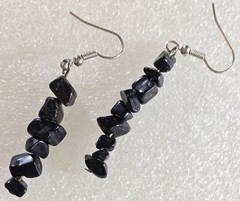 Vintage Faceted Glass & Stone Beads Beaded Drop Dangle Pierced Earring Lot