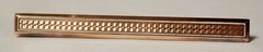 Riker Bros Circa 1940s White Enamel 14K Yellow Gold Brooch Bar Pin 62mm
