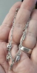 Vintage Sterling Silver SHIRLEY Name Charm Bracelet 6.75″ Personalized Letter…