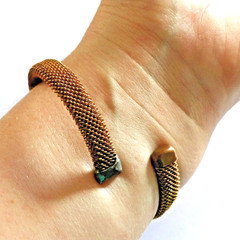 Antique Victorian Gold Mesh Fill Bracelet Bangle Name plate See Video