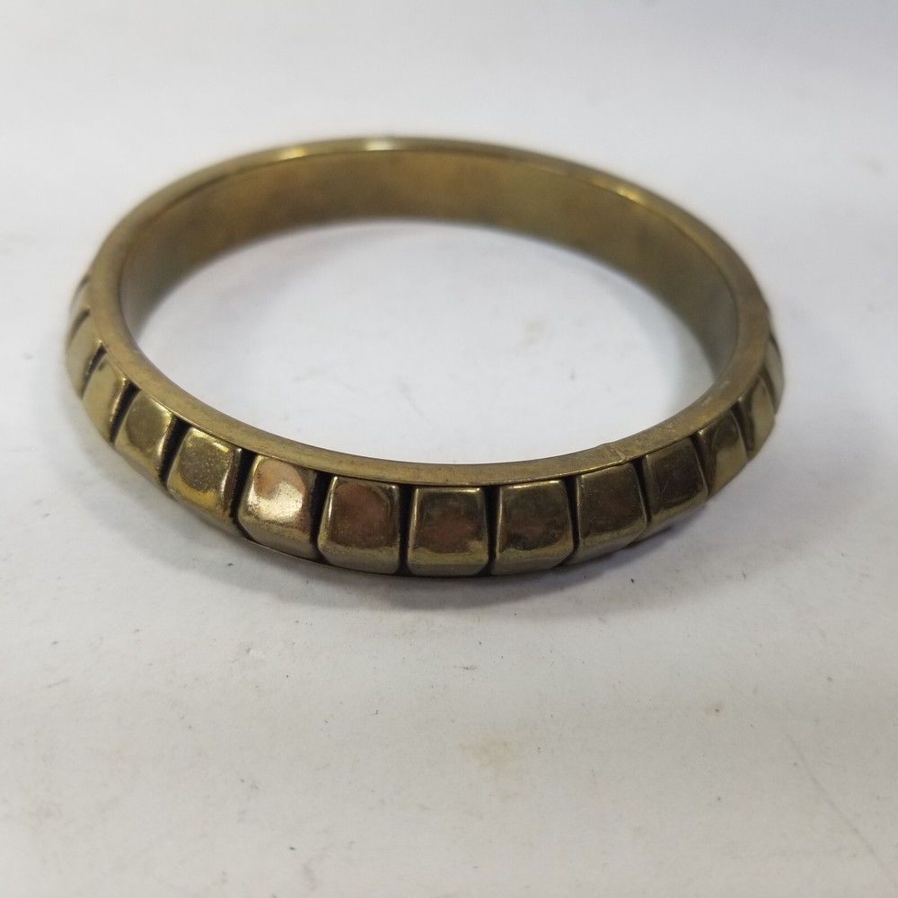 Vtg Mid Century Modern Bracelet Gold Tone Metal
