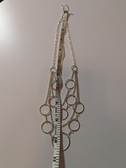 Vintage Sterling Silver Multi-layered Tiered Integrated Circles Necklace