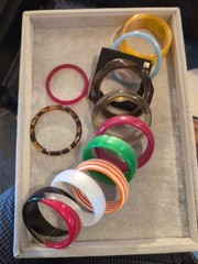 Lot Of 41 Vintage Plastic Bracelets! Lucite, Acrylic, Etc! Wow!