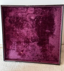 Antique Deep Red Velvet & Wood Watch / Jewelry Store Display Tray Stackable