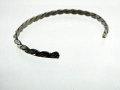 Southwestern Unmarked Sterling Silver Sun Rays Motif Cuff Bracelet 6.75 In 9.3g