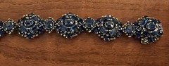 Vintage Signed Hollycraft Mid Century Copyright 1954 Blue Rhinestone Bracelet