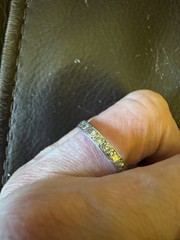 Art Deco Antique Eternity Band Diamond Ring Anniversary Wedding 18k white gold