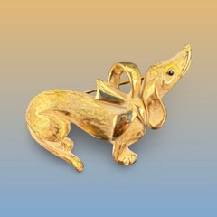 1950’s 60’s Vintage Monet Dachshund Dog Brooch Pin